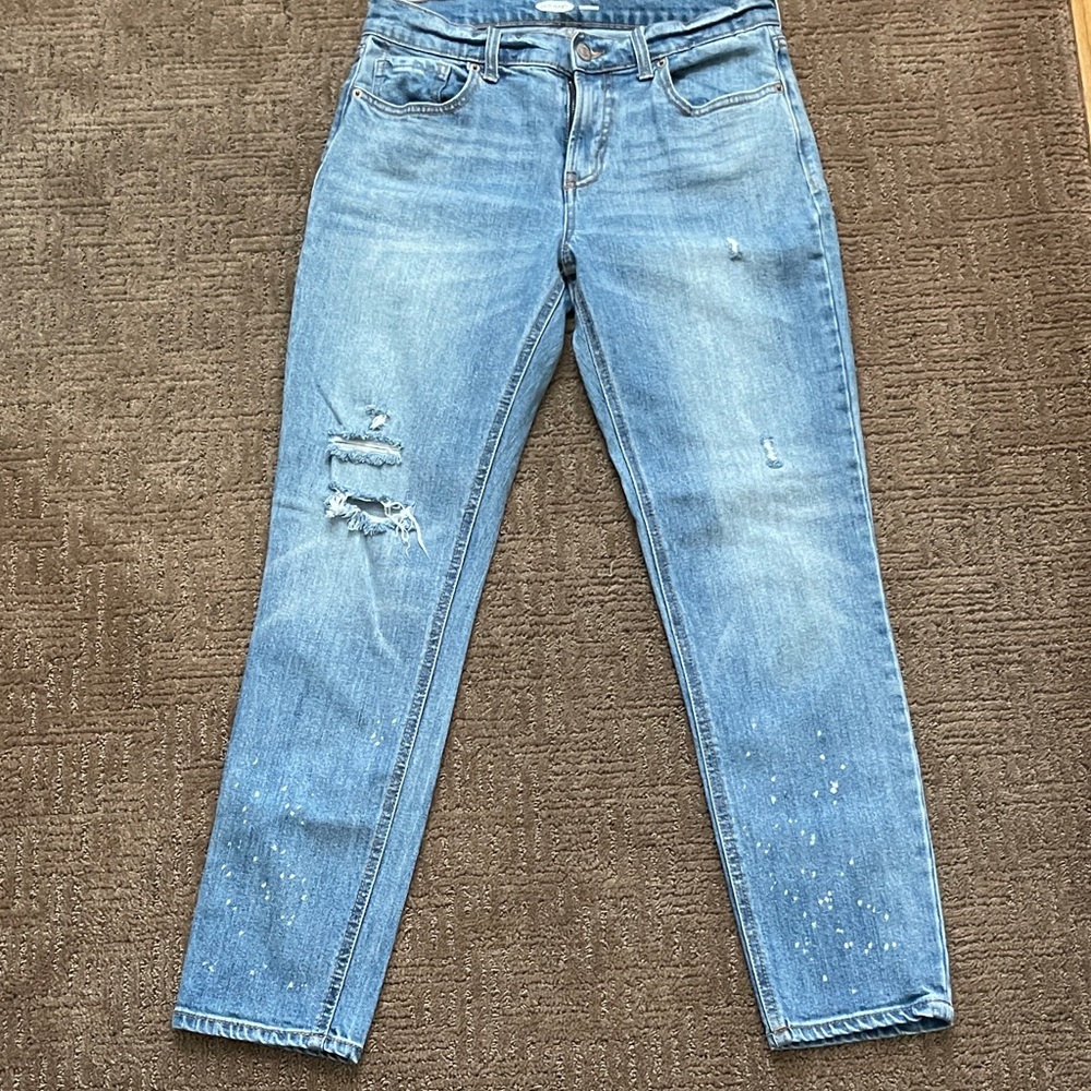 Distressed boyfriend Blue Jeans
